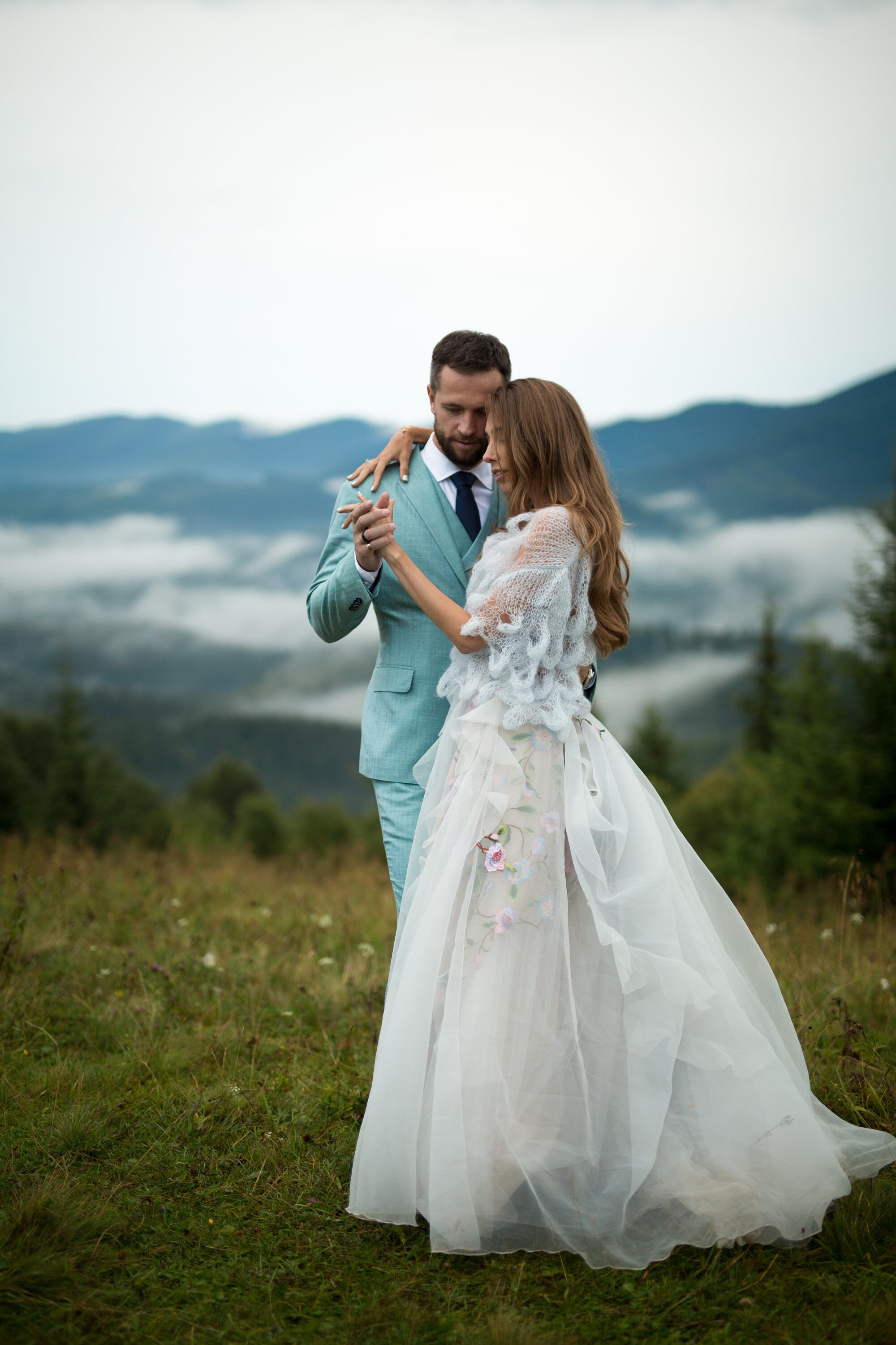 Light Gray Mohair Sweater Wedding 