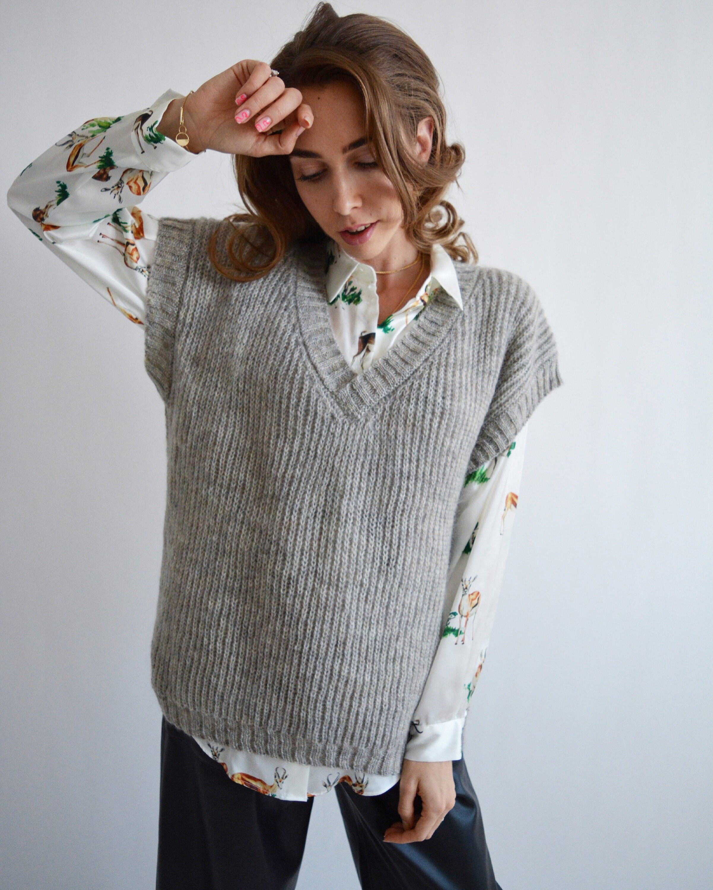 soyy. Minimal mohair vest(GRAY) トップス soyy.mohair minimal vest