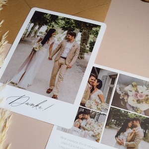 Dankeskarte zur Hochzeit "Danke 7" Danke Karte Hochzeit Thank you Card Danksagung Hochzeit Dankeskarte Konfirmation Kommunion