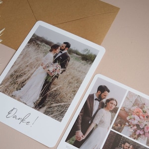Dankeskarte "Danke 5" zur Hochzeit, abgerundete Ecken, Danke Karte zur Hochzeit, Fine Art, Thank you Card, Danksagung Hochzeit