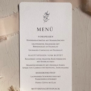 Menükarte Hochzeit  Hochzeitsmenü Hochzeit Menü Taufe  Menükarte Konfirmation Kommunion