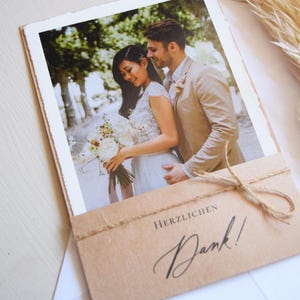 Danksagung Hochzeit zur Hochzeit Dankekarte Kraftpapier Danke Karte zur Hochzeit Dankekarte Hochzeit  Dankekarte Konfirmation Kommunion