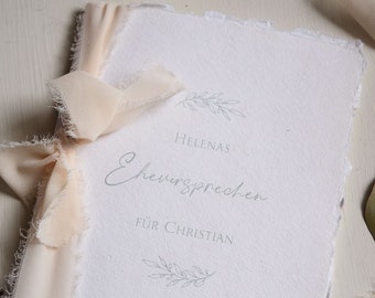 Hülle/Umschlag für Eheversprechen,  kirchliche Trauung / freie Trauung, Ehegelübde