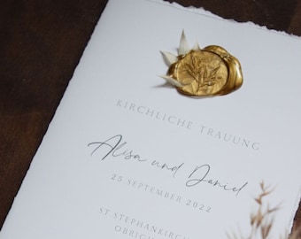 Kirchenheft "Hülle" Hochzeit, Trauheft, kirchliche Trauung, Kirchenblatt Hochzeit