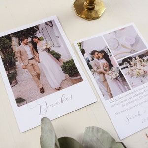 Dankeskarte zur Hochzeit "Danke 3" Danke Karte Hochzeit Thank you Card Danksagung Hochzeit Dankeskarte Konfirmation  Kommunion
