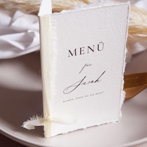 Menükarte Hochzeit  Hochzeitsmenü Hochzeit Menü Taufe  Menükarte Konfirmation Kommunion bedruckt mit Gastnamen Tischkarte Hochzeit