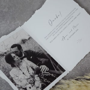 Dankeskarte zur Hochzeit Klappkarte Danke Karte Hochzeit Thank you Card Danksagung Hochzeit Dankeskarte Konfirmation Kommunion