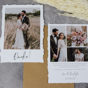 Dankeskarte zur Hochzeit "Danke 5" Danke Karte Hochzeit Thank you Card Danksagung Hochzeit Dankeskarte Konfirmation  Kommunion