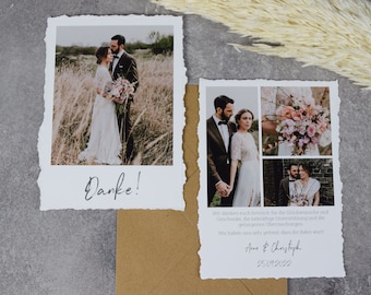 Dankeskarte zur Hochzeit "Danke 5" Danke Karte Hochzeit Thank you Card Danksagung Hochzeit Dankeskarte Konfirmation  Kommunion