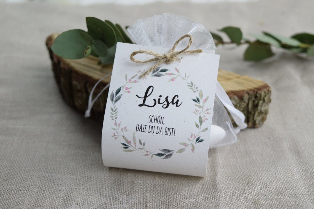 Gastgeschenk Hochzeit Vintage Motiv natur Liebe Personalsiertes