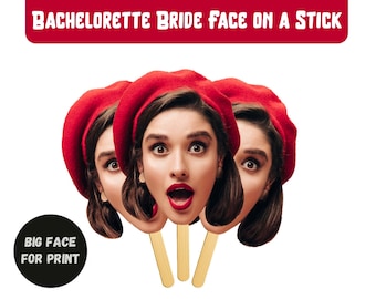 BIG Photo Face Stick | Face on a Stick Prop | Bachelorette Prop Sticks  | Big Head on a Stick | Personalized BIG Face Stick | Digital File