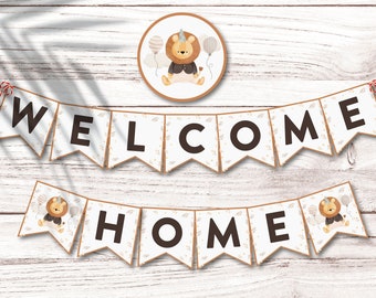 Welcome to Home Page Banner | Printable | Welcome Baby Leo | Baby Boy Banner | Homecoming Poster | INSTANT DOWNLOAD | Digital (26 Letters)