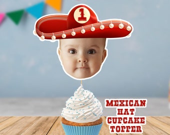 Mexican Hat Cupcake Topper | Personalised Cupcake Toppers | Sombrero  | Printable CupcakeTopper | Funny Cupcake Topper | DIGITAL FILE