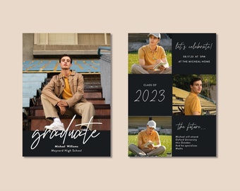 Graduation announcement 2023 | Graduation invitation 2023 | Graduation fans template 2023 | Graduation announcement template | Party Invite