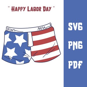 Happy Labor Day patriottische clipartbundel (svg, png, pdf) afbeelding 6