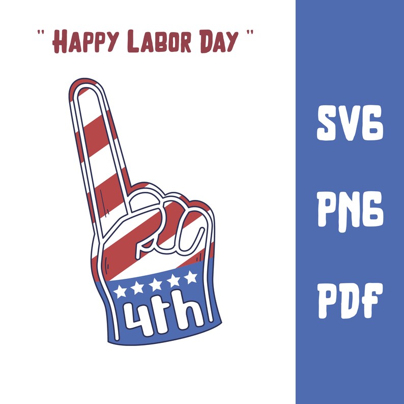 Happy Labor Day patriottische clipartbundel (svg, png, pdf) afbeelding 2