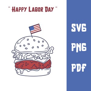 Happy Labor Day patriottische clipartbundel (svg, png, pdf) afbeelding 4