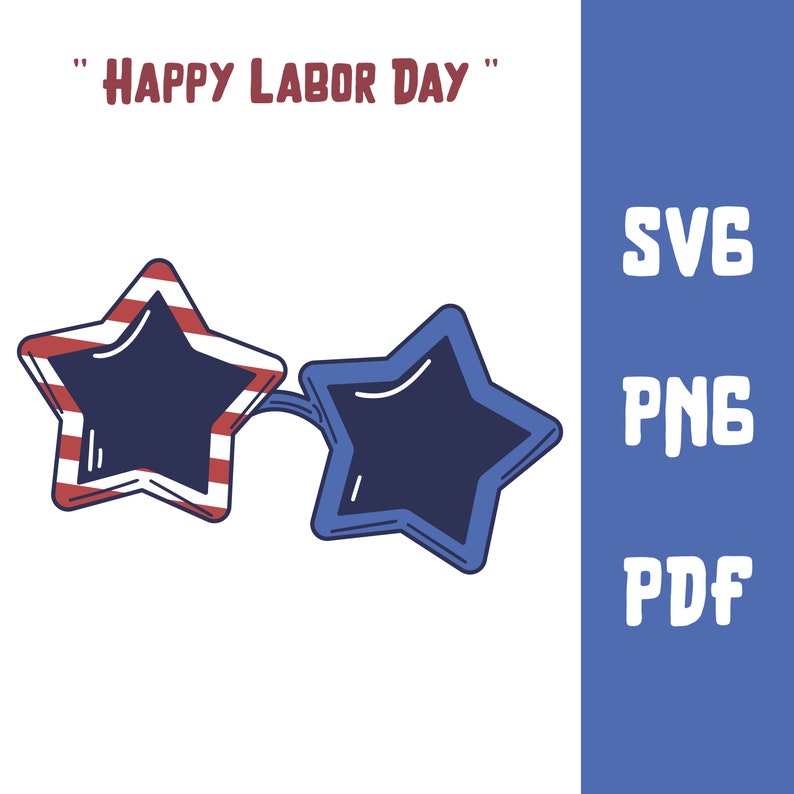 Happy Labor Day patriottische clipartbundel (svg, png, pdf) afbeelding 5