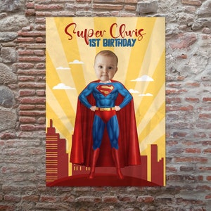 Póster de superhéroe personalizable / Póster con impresiones de superhéroe / Pequeño superhéroe personalizado / Póster A4 / Decoración de cumpleaños para CUALQUIER EDAD