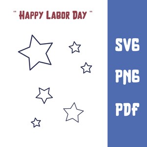 Happy Labor Day patriottische clipartbundel (svg, png, pdf) afbeelding 8