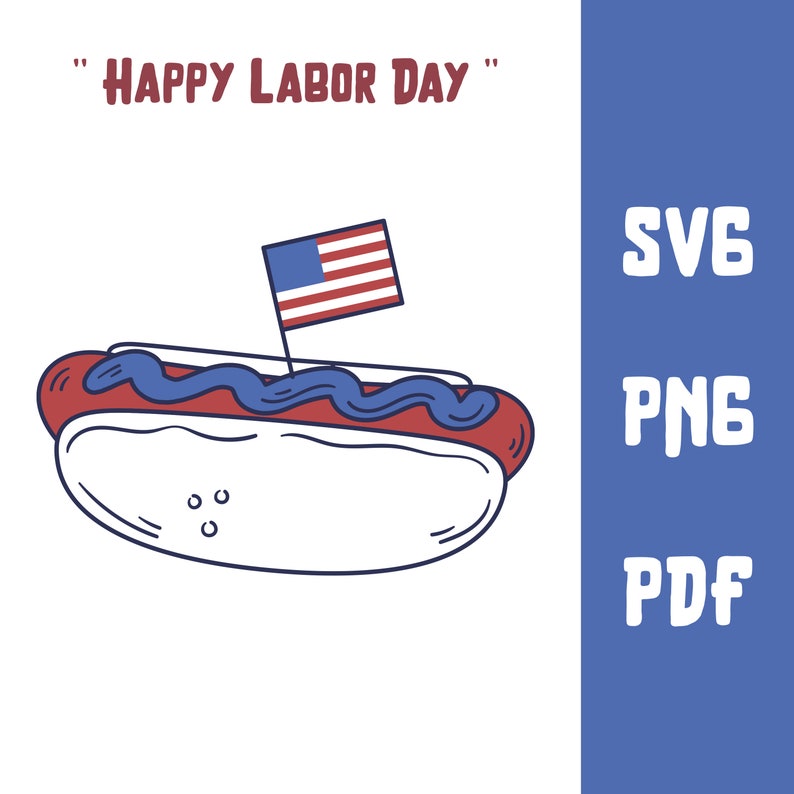 Happy Labor Day patriottische clipartbundel (svg, png, pdf) afbeelding 7