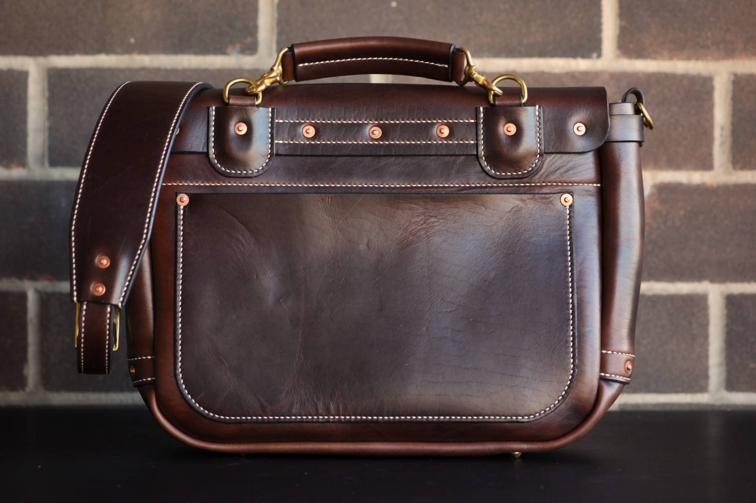 Handmade 16 Horween Brown Chromexcel Leather Mailbag - Etsy