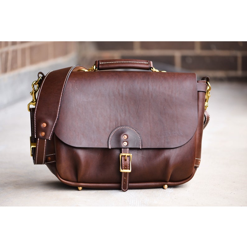 Handmade 16 Horween Brown Chromexcel Leather Mailbag - Etsy