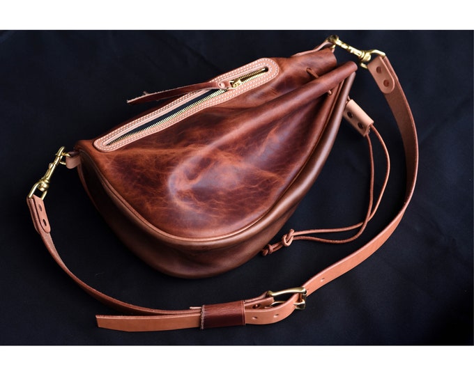 Handmade Horween Leather Sling Bag - Etsy