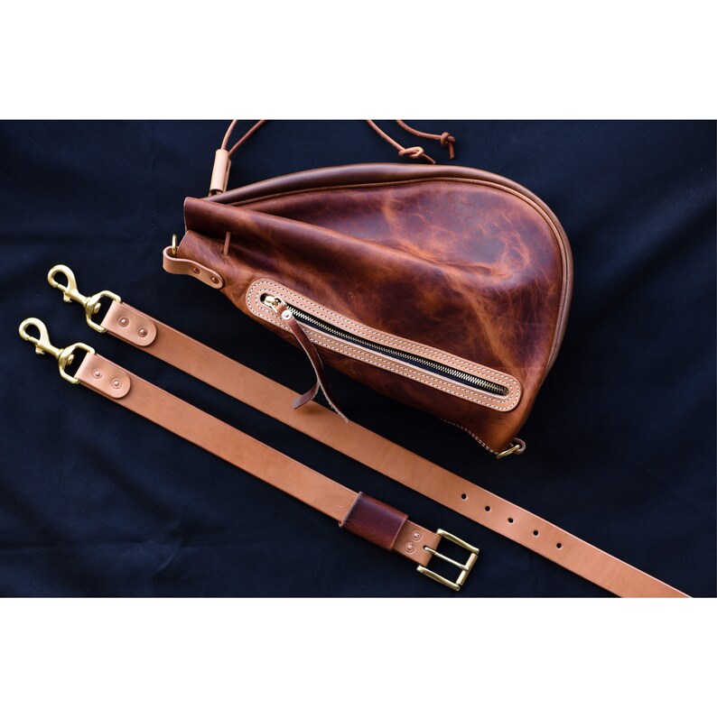 Handmade Horween Leather Sling Bag Etsy