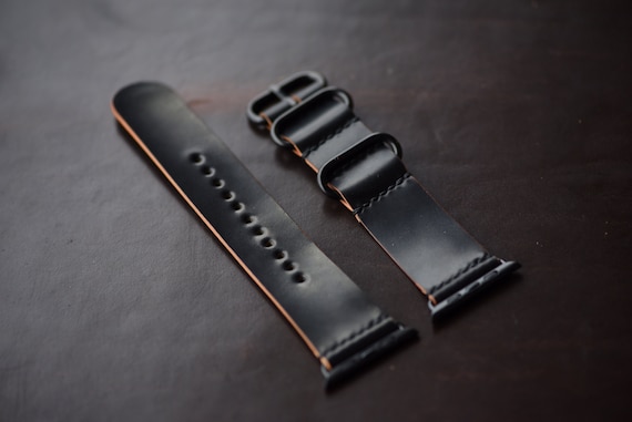 shell cordovan apple watch strap