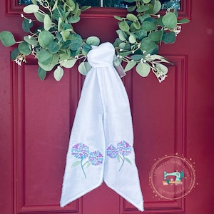Hydrangea Wreath Sash
