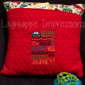 Beep! Beep! Reading Pillow