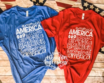 Amerika Siebdruck Shirt
