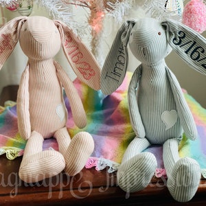 Striped Stuffed Bunnies
