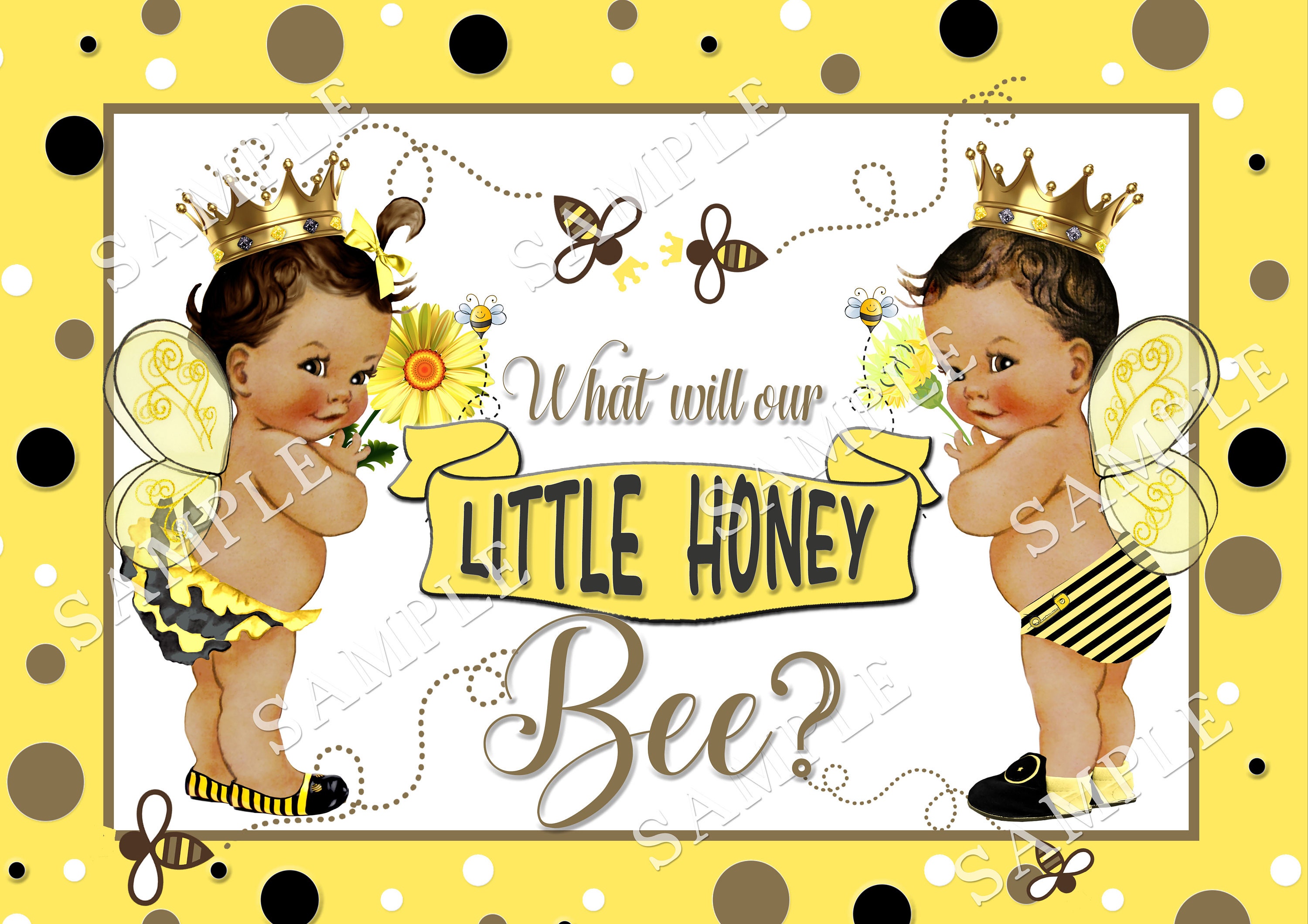 Gender Reveal What Will Our Little Honey Bee Edible Cake Etsy