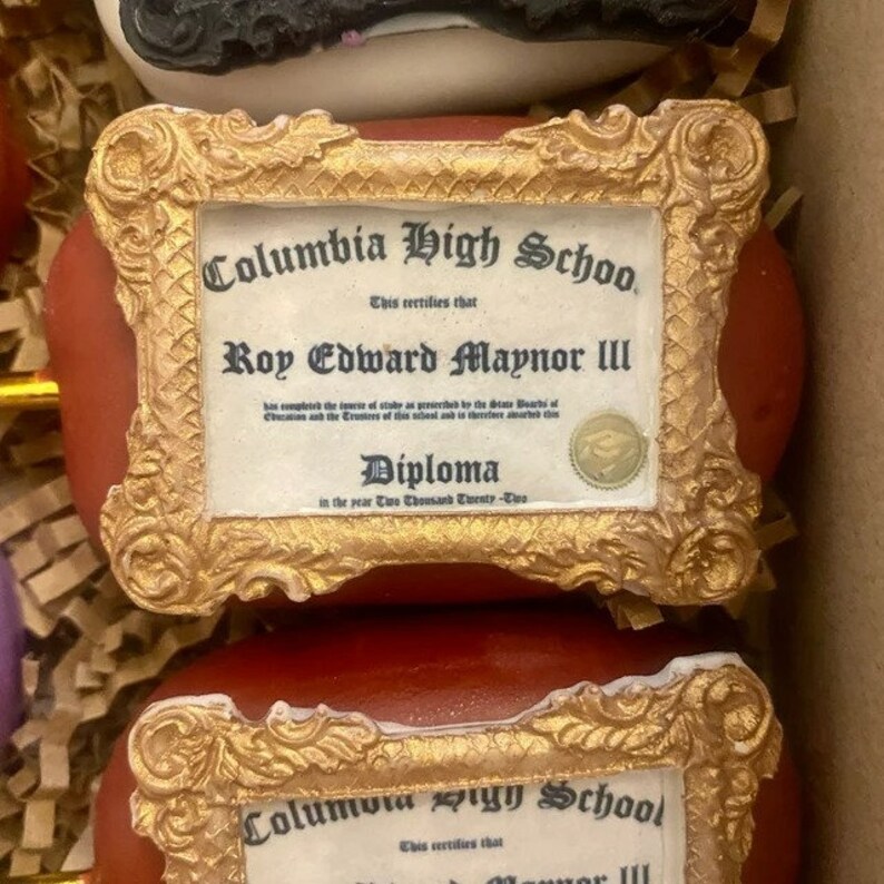 20 Custom Graduation Diplomas Edible Cupcake Toppers or Rice Etsy