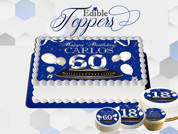 Decoración Para Tartas De Cumpleaños De 60 Y Fabuloso, Siipoo Con