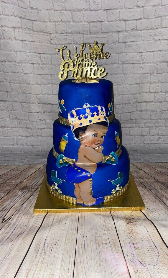 Blue Vintage Bebe Garcon Prince Gateau Danniversaire Etsy Canada