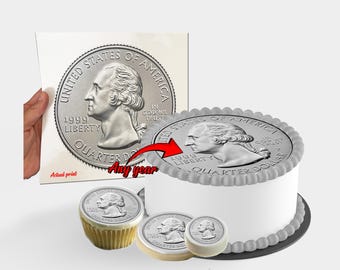 Quarter edible frosting paper for cakes, cupcakes, cookies and oreos.