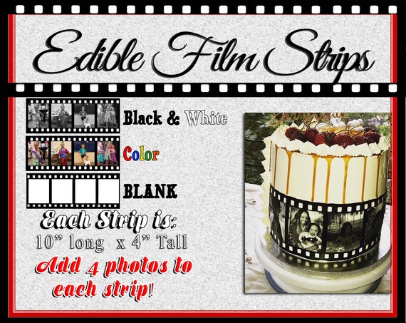 Edible Film Reel Strips For Cakes Pictures Photos On Sugar Etsy