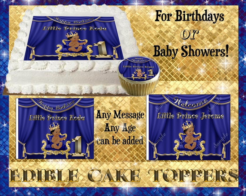 Blue Little Prince Edible Cake Topper Boy Baby Shower Or Etsy Blue Little Prince Edible Cake Topper Boy Baby Shower Or Etsy