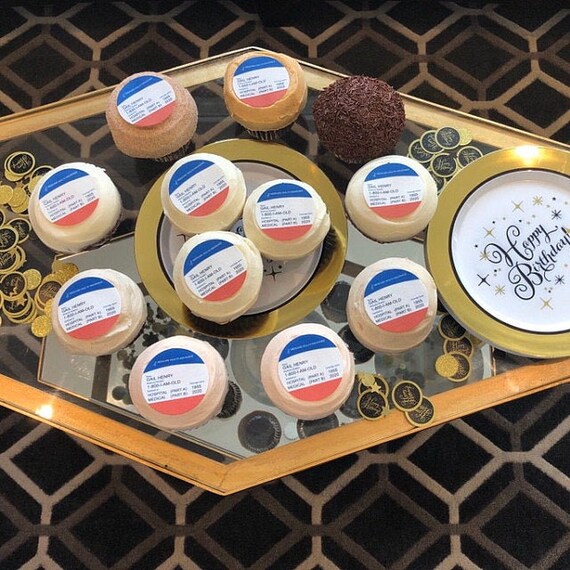 15 PRE-CUT 50mm Personalised Eye Lashes edible cupcake toppers