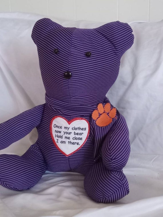 Keepsake Bear, Memory Bear made with loved ones clothing