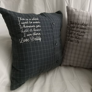 Memory Pillow, Keepsake Memory Pillow, Pillow Made From Shirts