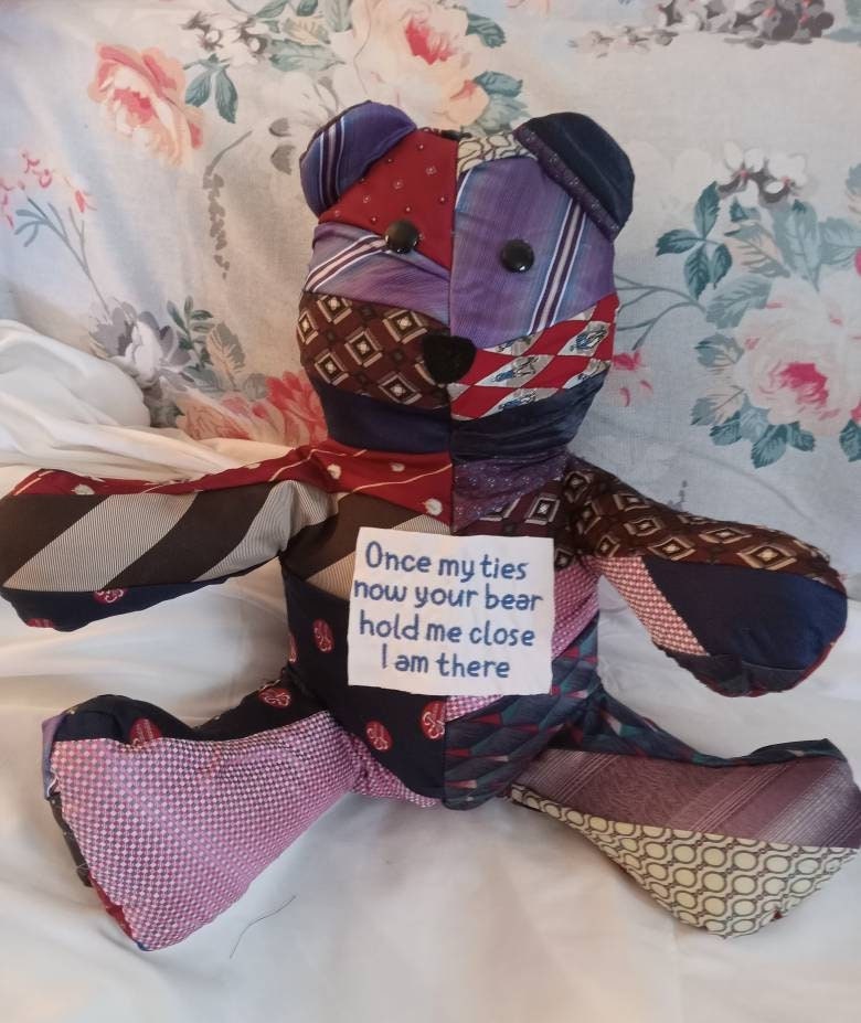 Memory Necktie Bear: Personalized Keepsake Memorial Bear - Etsy