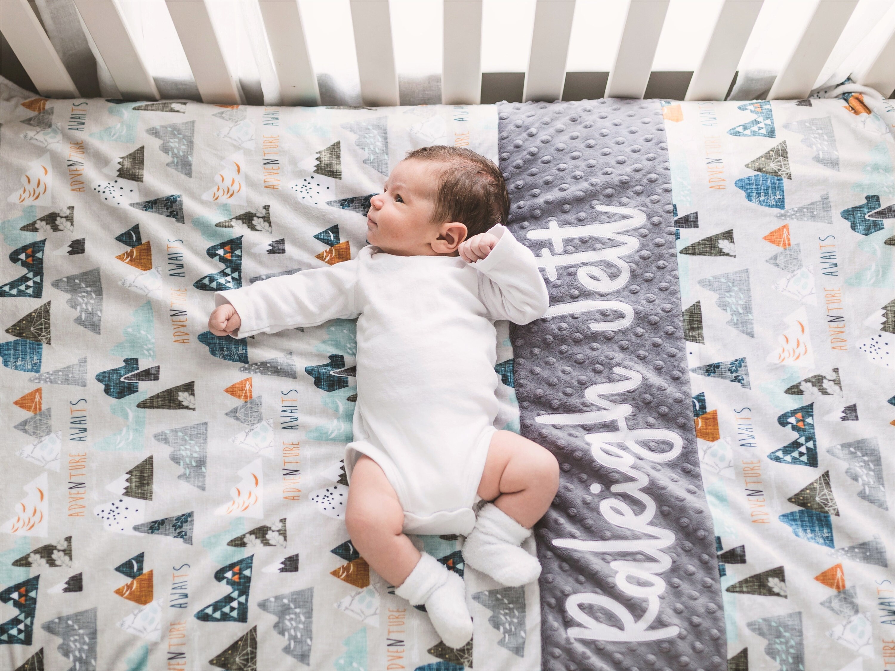 Snuggly Toddler Blanket Minky Lux Baby Blanket Her Adventure Awaits