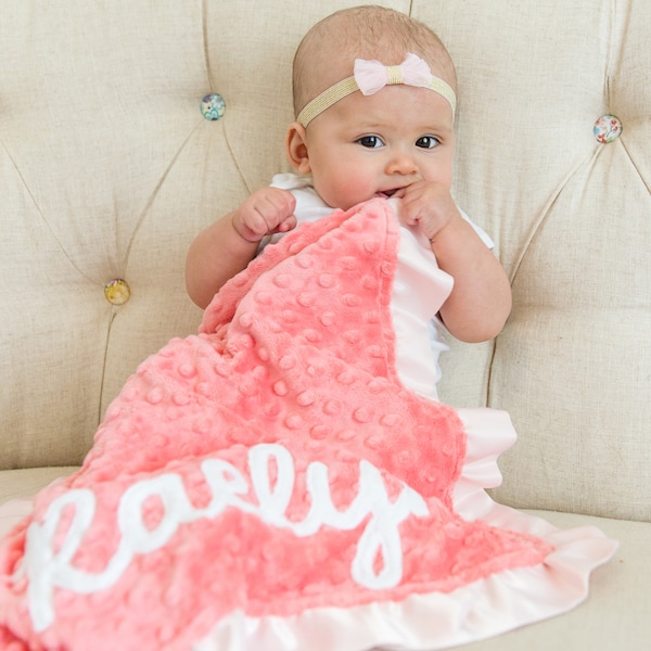 Coral Baby Blanket Etsy