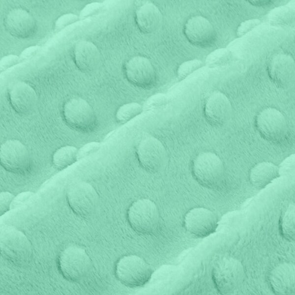 Opal Cuddle® Dimple Plush Minky Fabric From Shannon Fabrics - 3mm Pile, Mint or Green Aqua