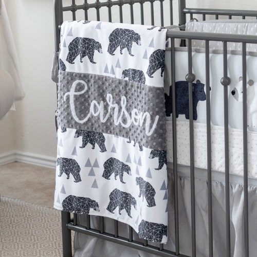 NEW fur Nursery Baby receiving Blanket throw Satin Ruffle gray unisex silver 