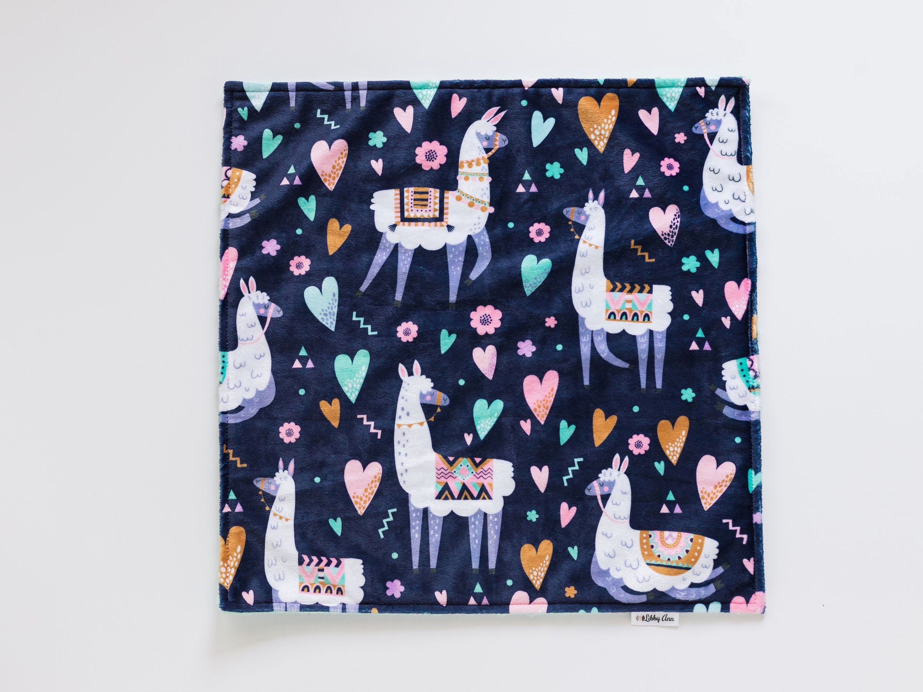 Small Llama Baby Blanket Personalized Security Blanket with Etsy